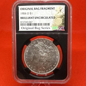 1904-O Morgan Silber Dollar - NGC Stempelglanz Original Tütenfragment - Bild 1 von 6