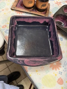 ALWAYS AZUL POTTERY  Med Casserole Pan   Purple - Picture 1 of 3