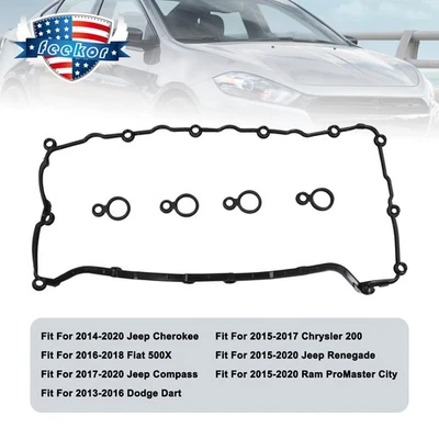 Junta de cubierta de válvula con 4 x junta de goma de bujía para Chrysler 200 2015-2017 Foto 1 de 4
