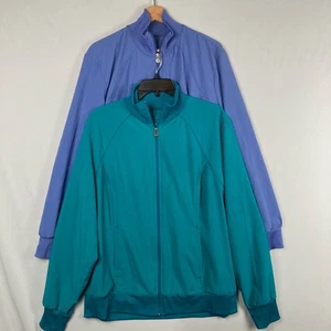 Lot of 2 Cherokee Infinity Scrub Warm Up Jacket Women's 2XL Full Zip Healthcare - Picture 1 of 14