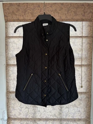 Chaleco Acolchado Crown & Ivy Mujer Talla Grande Negro Cremallera Exterior Otoño Nuevo Foto 1 de 4