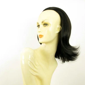 Demi-tête, demi-perruque 40cm chatâin foncé brun ref 018 en 2 - Picture 1 of 8