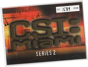 CSI Crime Scene Investigation Miami Series 2 (Two) - Box Topper Card #1589/2500 - Picture 1 of 3