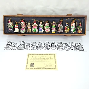 Thomas Pacconi | 2004 Glass Ornament Collection | Set of 12 Panda Elephant Cat + - Picture 1 of 7
