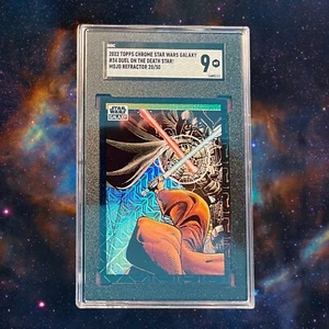 2022 Star Wars Galaxy Mojo Refractor #34 Duel On The Death Star! 20/50 SGC 9 - Picture 1 of 2