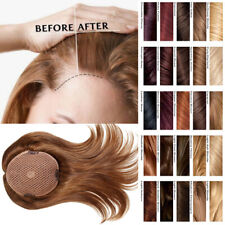 Women Remy 100% Human Hair Top Wiglet Clip In Toupee Topper Mono Silk Based Weft