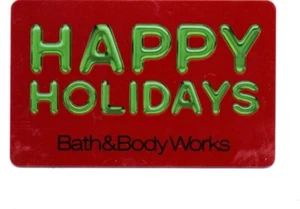 Bath & Body Happy Holidays Red & Green Gift Card No $ Value Collectible - Picture 1 of 1