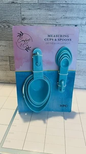 Measuring Blue cups & spoons - Picture 1 of 2