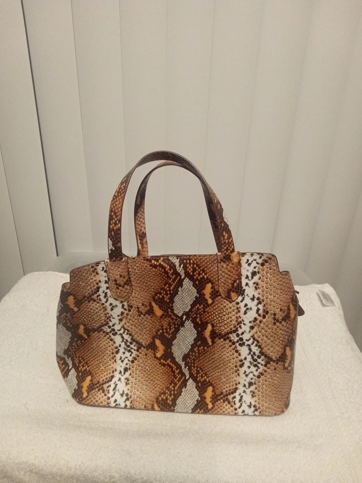 Новый день женщин искусственной змеиной кожи тройной отсек сумочка Дамская сумка - Изображение 1 из 4