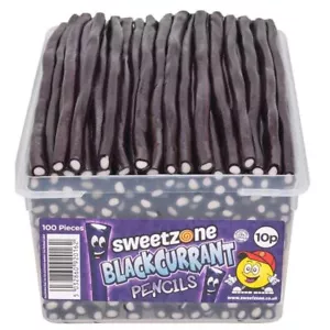 Blackcurrant Pencil sweets cable chewy retro red party fruit favours BEST PRICE - Picture 1 of 2