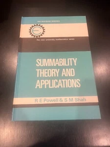 Summability Theory and Applications Powell & Shah VINTAGE RARE - Bild 1 von 8