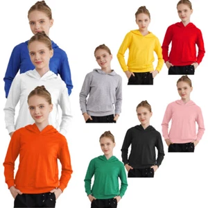 Kids Girls Boys Pullover Top Camping Hooded Sweatshirt Comfortable Hoodie Soft - Picture 1 of 106