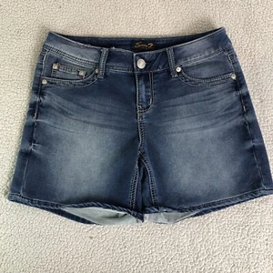 Bermudas vaqueras bordadas de tiro medio Seven7 para mujer S 4 azul Madison - Imagen 1 de 13