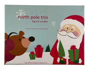 The White Barn Candle Co Christmas Candle North Pole Trio Set Figural NEW - Picture 1 of 11