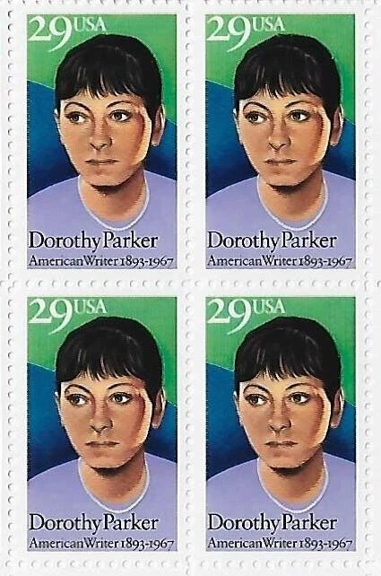 US Dorothy Parker American Writer 29c Stamp Block of 4 Scott #2698 - Image 1 of 1
