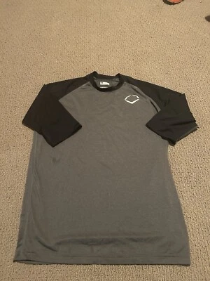 Men’s Evoshield 3/4 sleeve  Gray Black baseball shirt Adult Medium - Image 1 of 2