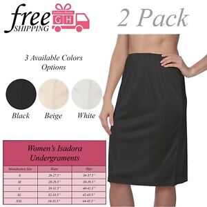 Women's 2 Pack Isadora Tailored Half Slip Underskirts