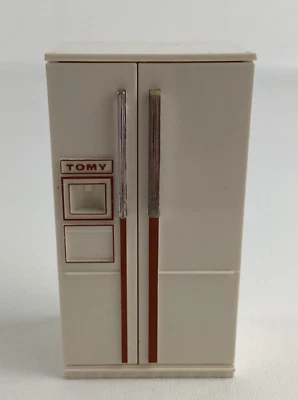 Tomy Dollhouse Kitchen Refrigerator Side By Side Fridge Doll Mini Vintage Toy - Image 1 of 4