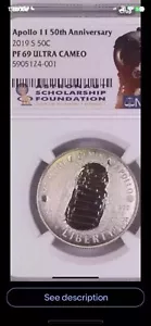 2019 S 50C Clad Apollo 11 50TH Anniversary NGC PF 69 UC - Picture 1 of 4