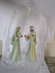 Hawthorne Nativity Set Plastic Star Mary Joseph Jesus Christmas No Box - Picture 1 of 5