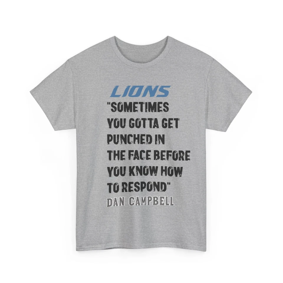 Camiseta Detroit Lions Inspirational unissex algodão pesado - Perfeita para fãs de esportes, - Imagem 1 de 1