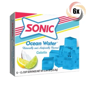 6 paquetes de gelatina sabor a agua Sonic Ocean | 6 porciones por paquete | 3,94 oz - Imagen 1 de 4