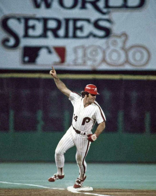 1980 Philadelphia Phillies PETE ROSE Glossy 8x10 Photo Poster World Series - Image 1 of 1