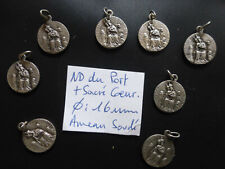 lot de 8 Ancienne medaille  Notre Dame du PORT  16 mm   Religious French Medals