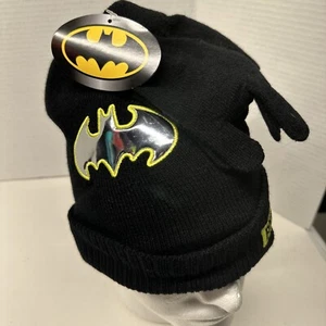 Batman Snow Winter Beanie Hat And Gloves Boys Child Adult Set DC COMICS - Picture 1 of 5