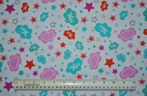 Kanvas-Bernatex The Big Apple New York City clouds By the 1/4 yard cotton fabric - Picture 1 of 2
