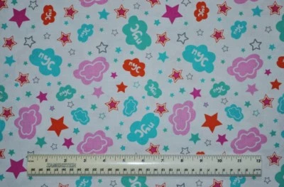 Kanvas-Bernatex The Big Apple New York City clouds By the 1/4 yard cotton fabric - Image 1 of 2