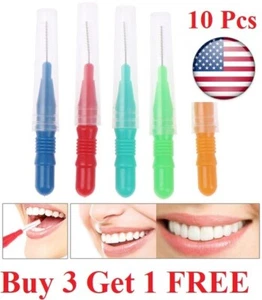 10X Tooth Clean Floss Head Hygiene Dental Plastic Interdental Brush Toothpick-dx - Picture 1 of 4