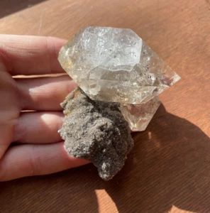 Genuine 768.5 CT.NY Herkimer Diamond Quartz Crystals on Matrix - Picture 1 of 16