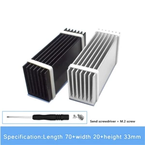 Aluminum for M.2 NVME SSD Heat Sink Supports M.2 NVME SSD 2280 Desktop Dedict - Photo 1/9