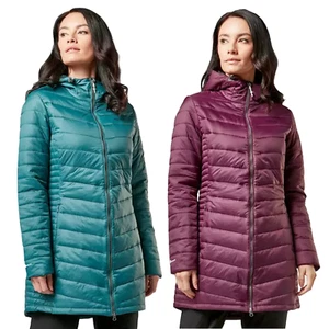 Regatta Womens Beaudine Long Hooded Quilted Puffer Puffa Jacket Coat RRP £80 - Picture 1 of 13
