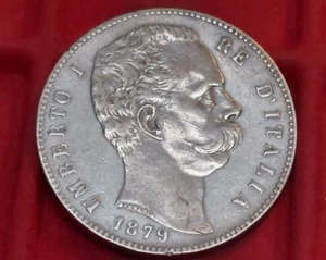 Italia 5 lire 1879 in qBB - Foto 1 di 2