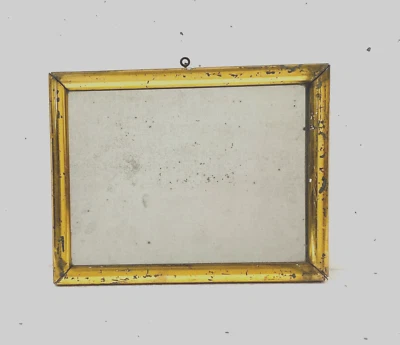 miroir de bistrot à baguette demi ronde doré . XX siècle . - Photo 1/4