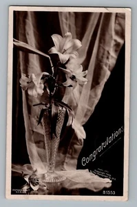 Lilies Flowers Le Mars Iowa Flag Cancel Rotograph Real Photo Postcard RPPC 1910 - Picture 1 of 2