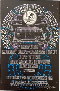 Póster de concierto de Ratdog NYE - 1998 ~ firmado por M. Everett - Imagen 1 de 9