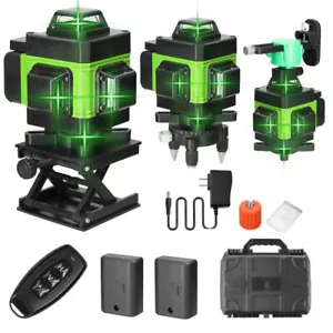 16 Lines 4D Laser Level 360° Self Leveling Rotary Cross Line Measure & 2*Battery - Picture 1 of 13