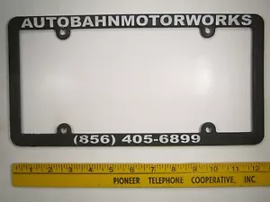 PLASTIC License Plate DEALER Car Tag Frame AUTOBAHN MOTORWORKS Vineland NJ 10YY5 - Picture 1 of 1
