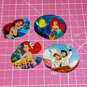 Ariel Fabric Iron-On Applique Patches For Kids, Jacket Mermaid Princess - Picture 1 of 6