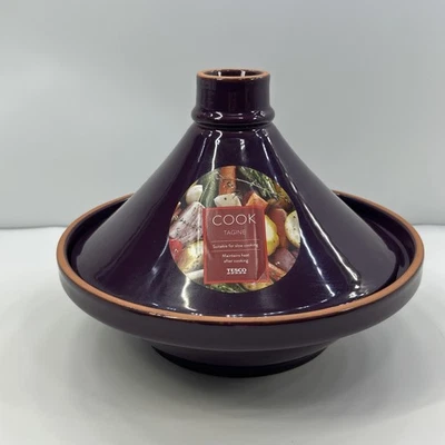 Olla de cerámica Tesco TAGINE púrpura 28 cm de diámetro. Nuevo (Ver todas las fotos) - Imagen 1 de 4