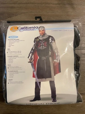 Disfraz de Caballero Medieval California Halloween Adulto Grande Extra Grande Foto 1 de 4