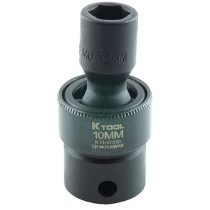 K-Tool 37510 10mm x 3/8" Drive 6pt Metric Short Impact Flex Socket - Picture 1 of 2