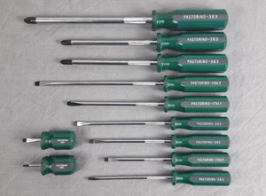 Pastorino 383 -  11-Piece Screwdriver Set – Slotted, PH, PZ Types Made in Italy - Picture 1 of 12