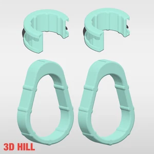 HANDLES PACK for Fiat Topolino, Citroen Ami, Rockse (2+2 pcs) accessori maniglie - Zdjęcie 1 z 2
