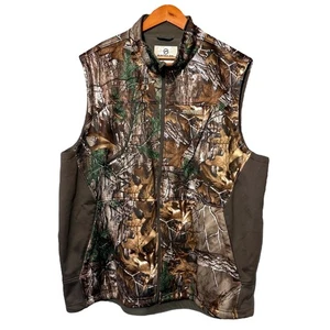 Magellan Outdoors Mens Camo Vest Hunting Full Zip Pockets Brown Size 3X - Picture 1 of 14