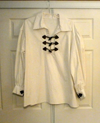 XLge, Camisa Pirata Hombre Nueva Hecha a Mano, Ver Medidas Foto 1 de 4