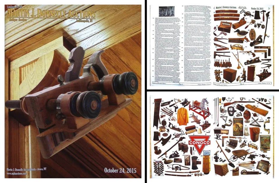 Catálogo de subasta de herramientas antiguas a todo color de octubre de 2015 con precios realizados Foto 1 de 1